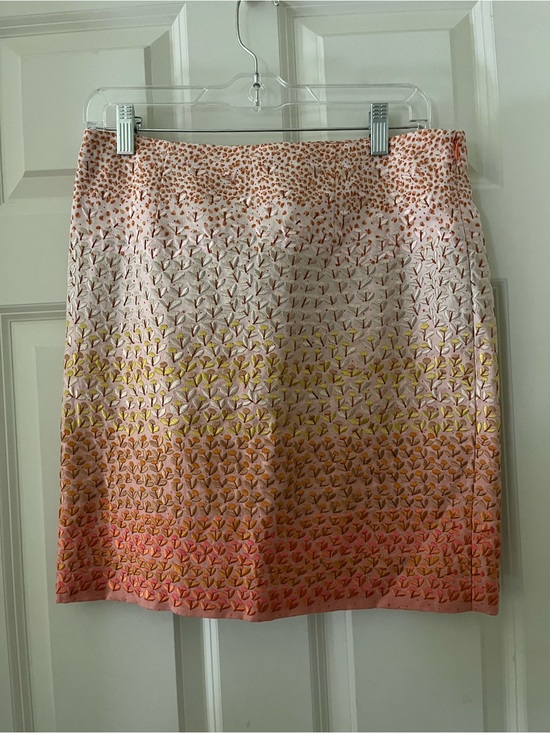 Anthropologie Dresses & Skirts - Anthropologie HD in Paris Embroidered Floral Sunset Ombré Mini Skirt size 6